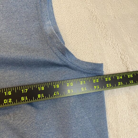 Johnnie-O Mens Sleeveless 1/4 Zip Pullover Vest Large Blue Heather - Picture 5 of 7